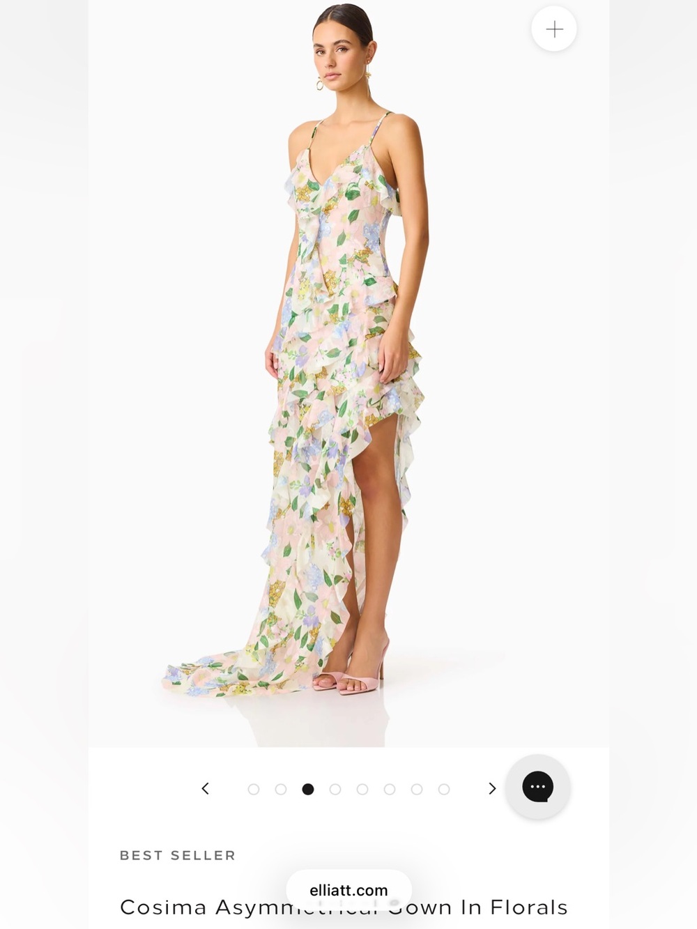 Elliatt Cosima Asymmetrical Gown In Florals - new with tags 🏷️ - Picture 2 of 3